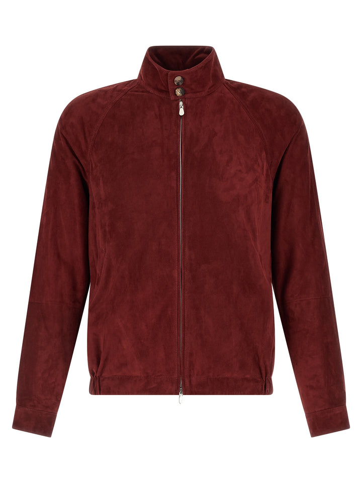Brunello Cucinelli Multicolor Lamb Leather Leather Jacket