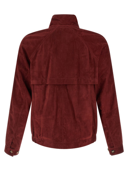 Brunello Cucinelli Multicolor Lamb Leather Leather Jacket