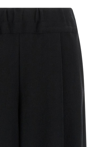 Issey Miyake Black Cotton Casual Pants