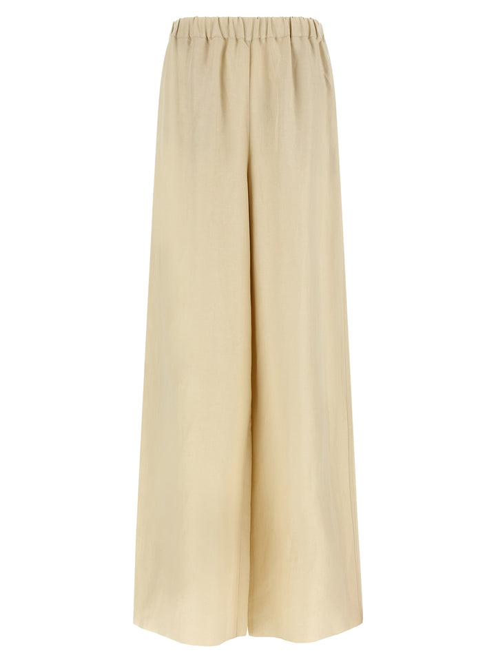 Max Mara Beige Linen Casual Pants