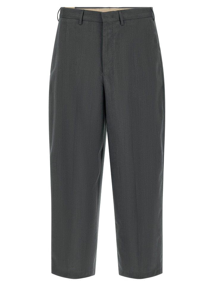 PT Torino Gray Virgin Wool Dress Pants