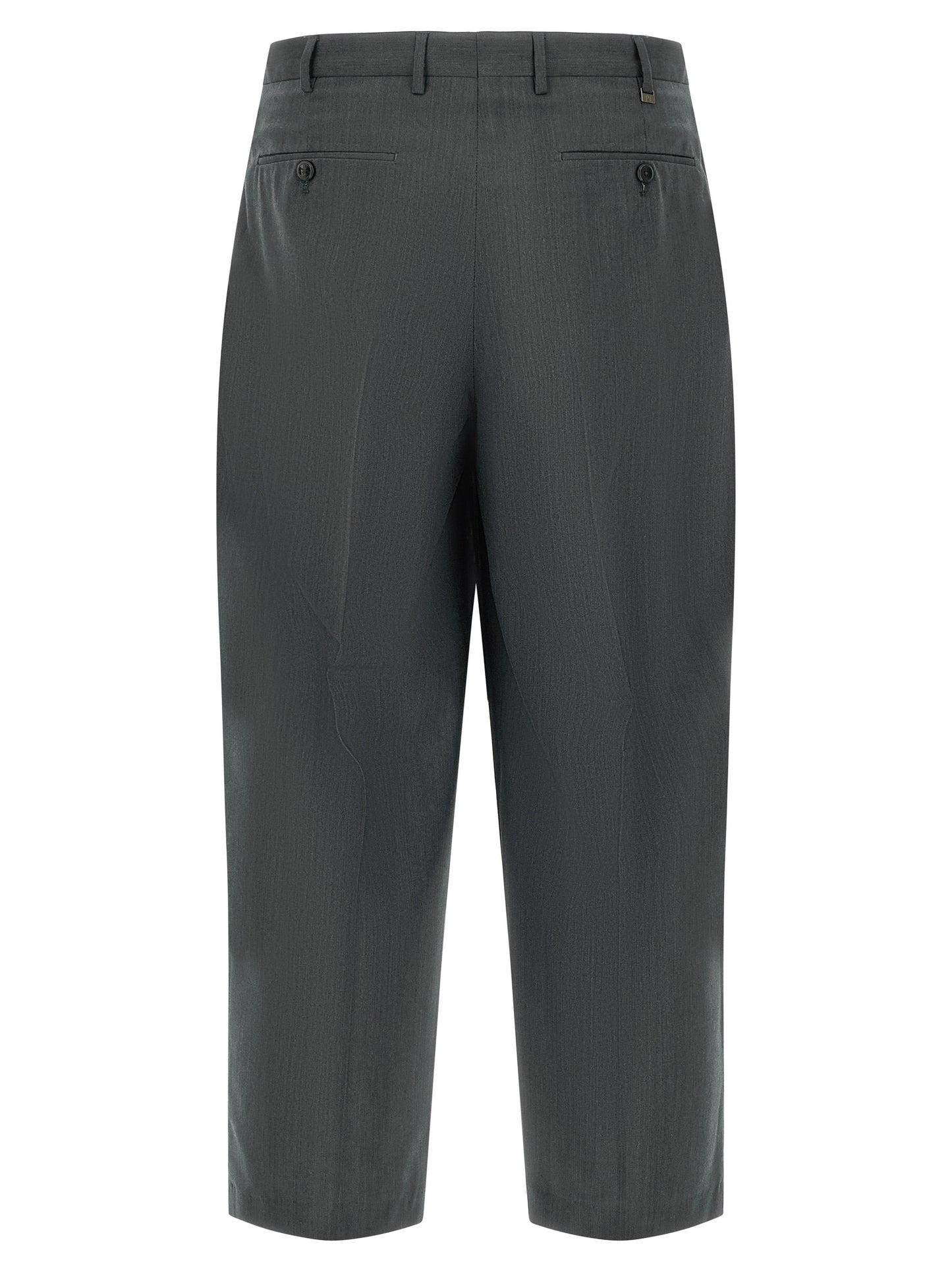 PT Torino Gray Virgin Wool Dress Pants