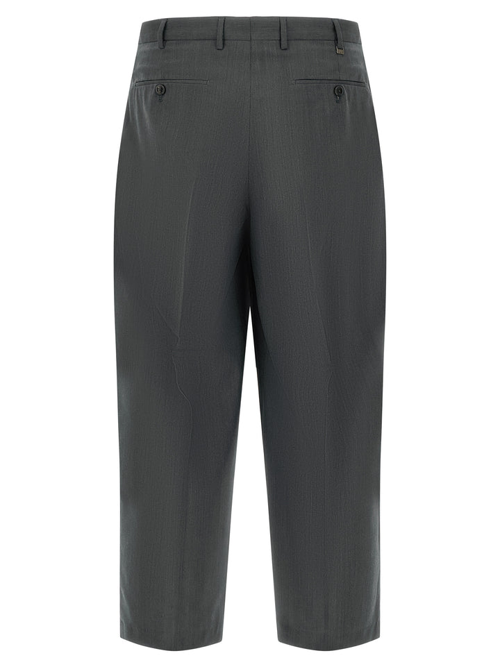 PT Torino Gray Virgin Wool Dress Pants
