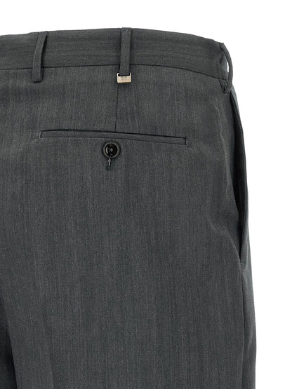 PT Torino Gray Virgin Wool Dress Pants