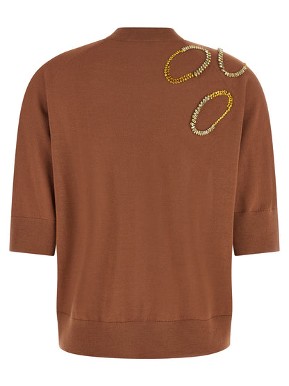 Dries Van Noten Brown Merino Wool Cardigan