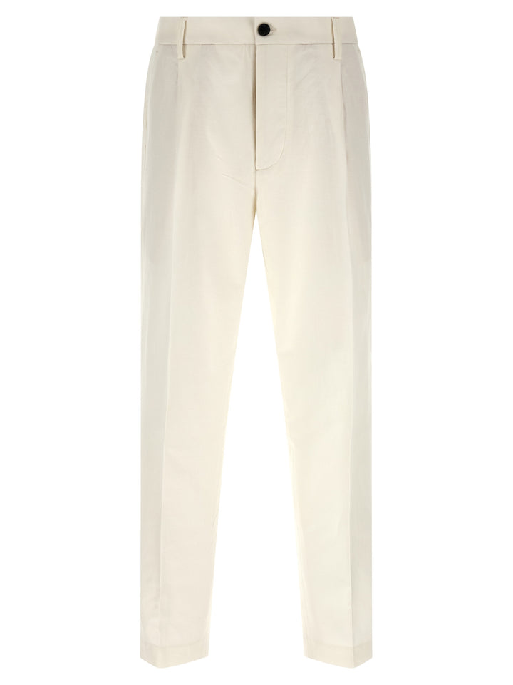 Department 5 White Cotton Casual Pants