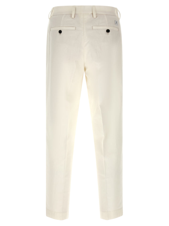 Department 5 White Cotton Casual Pants