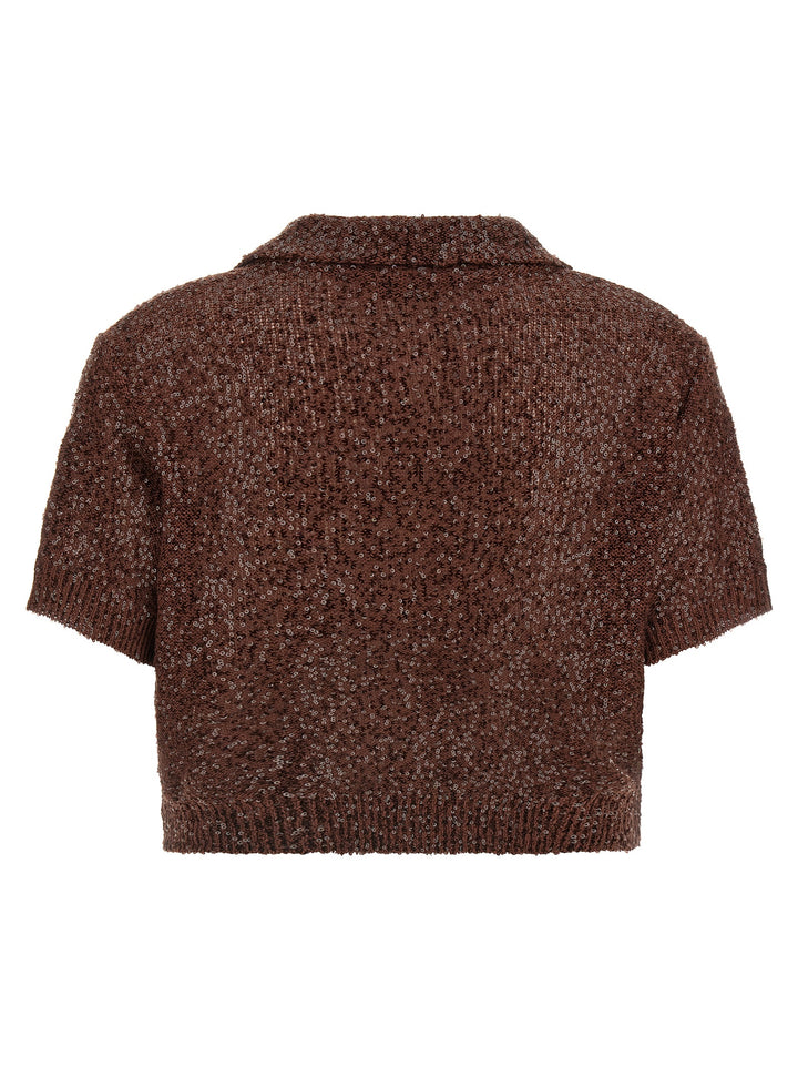 Brunello Cucinelli Brown Linen Polo Shirt