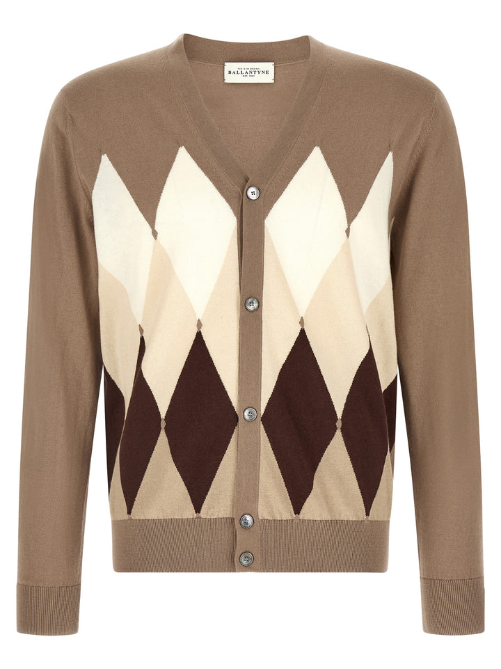 Ballantyne Brown Cotton Cardigan