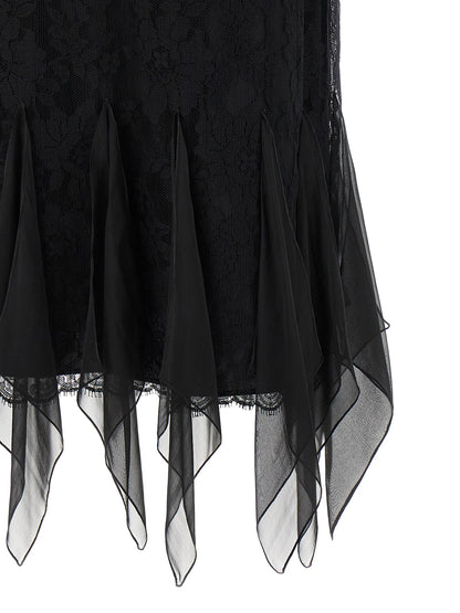 Valentino Garavani Black Cotton Midi Skirt