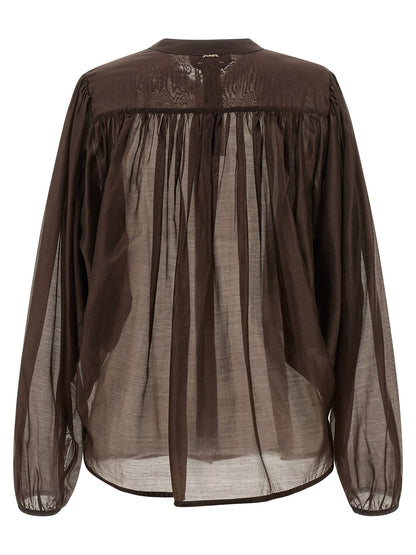 Twinset Brown Lycra Blouse