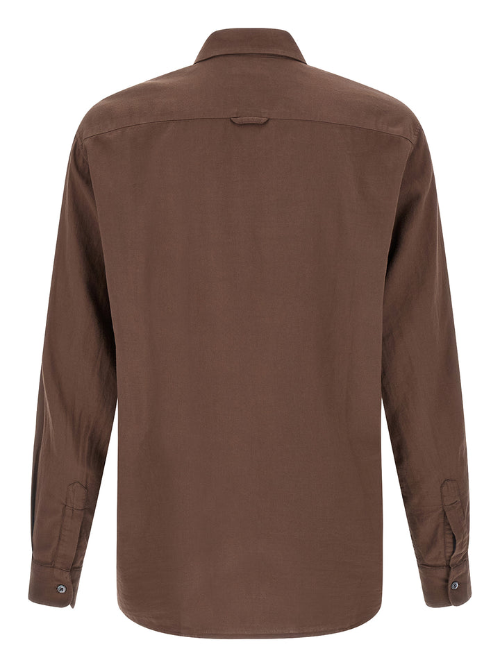 CELLAR DOOR Brown Cotton Blouse