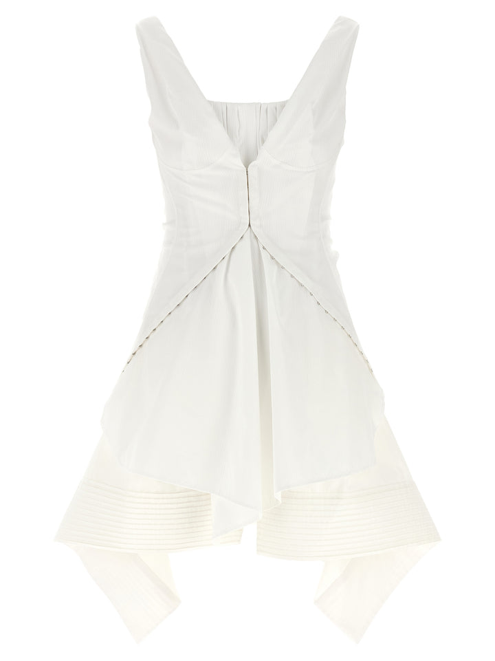 Alexander McQueen White Cotton Short Dress