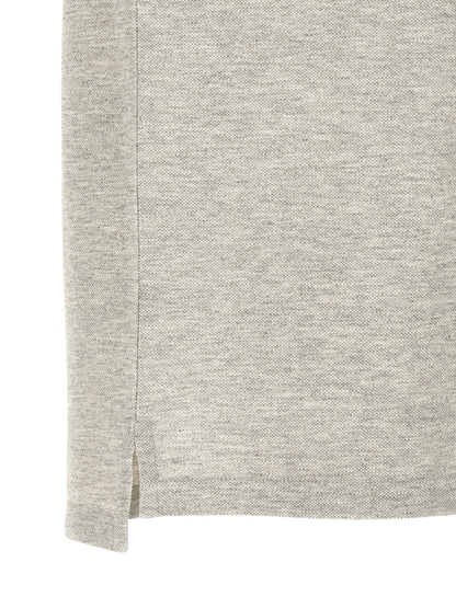 Saint Laurent Gray Cotton Polo Shirt