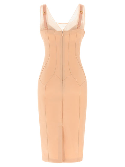 Elisabetta Franchi Multicolor Polyamide Midi Dress
