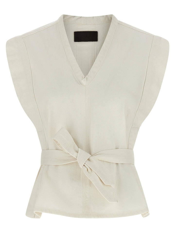 Lemaire White Cotton Sleeveless Jacket