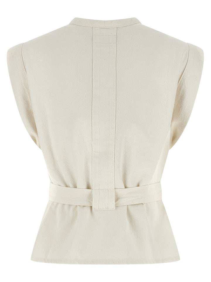 Lemaire White Cotton Sleeveless Jacket