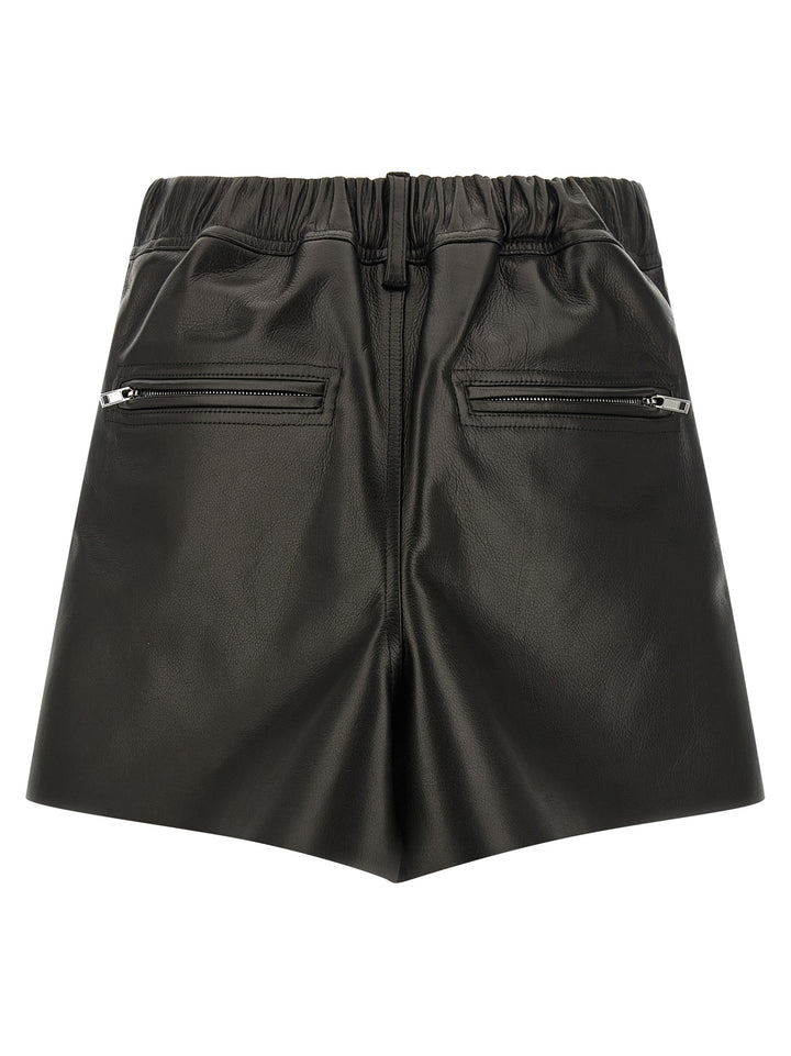 Rick Owens Black Calfskin Long Skirt