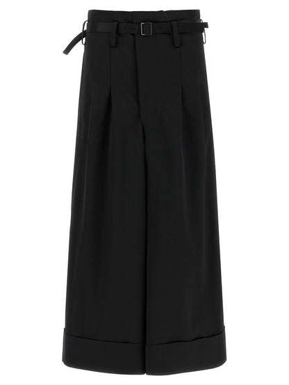 Junya Watanabe Black Acetate Flared Pants