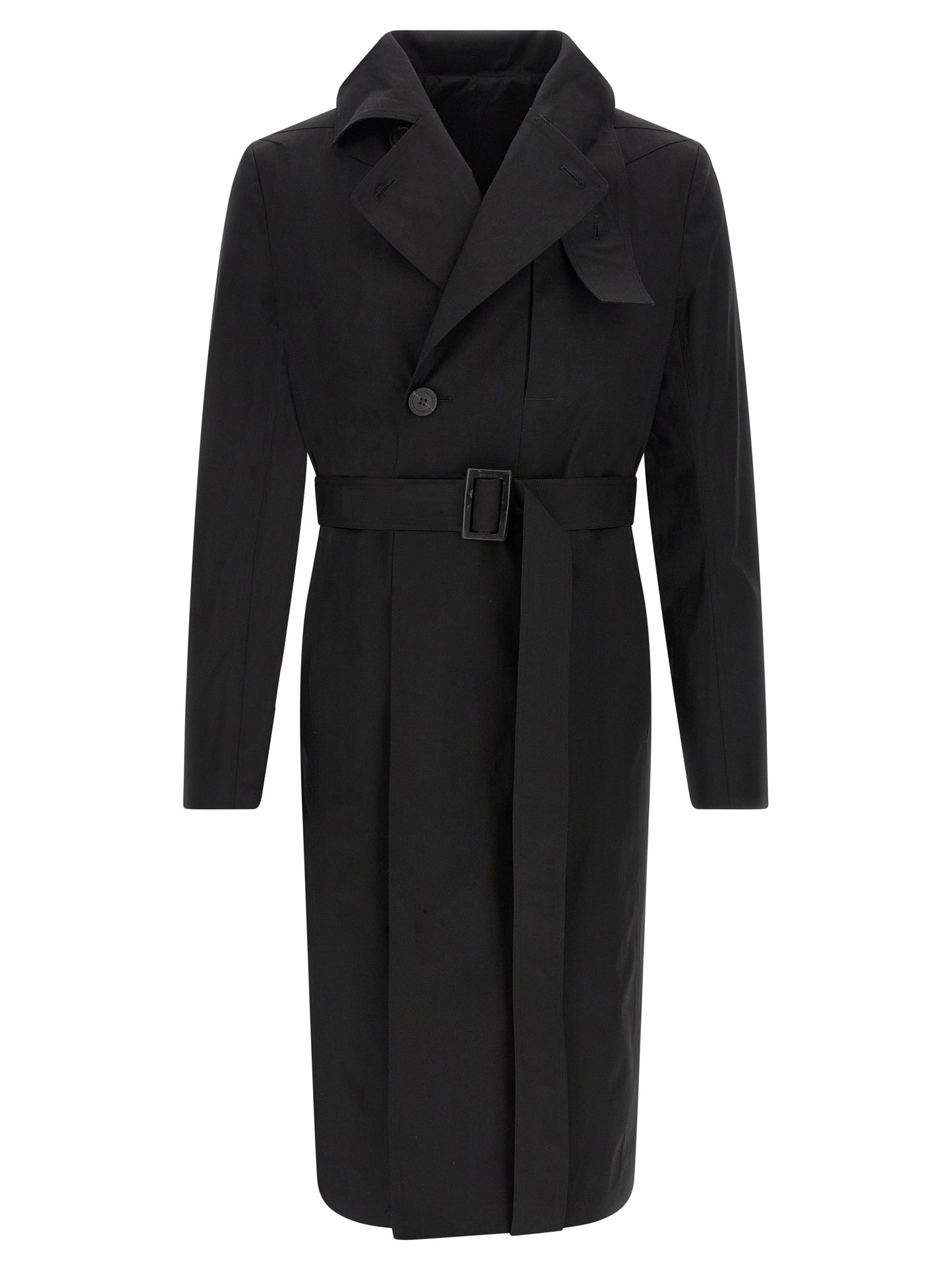 Rick Owens Black Cotton Coat