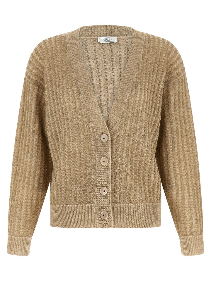 Peserico Beige Viscose Cardigan