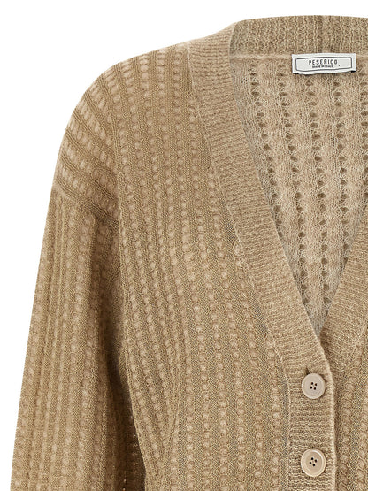 Peserico Beige Viscose Cardigan