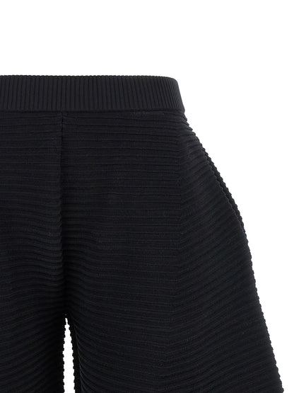 Issey Miyake Black Polyester Cropped Pants