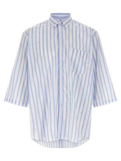 Comme Des Garçons Blue Cotton Blouse