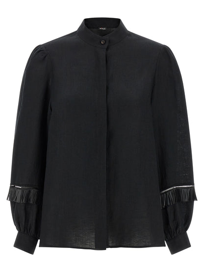 Kiton Black Linen Blouse