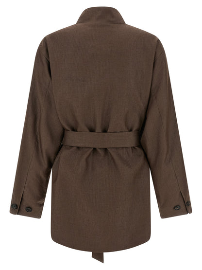 Kiton Brown Polyamide Blazer