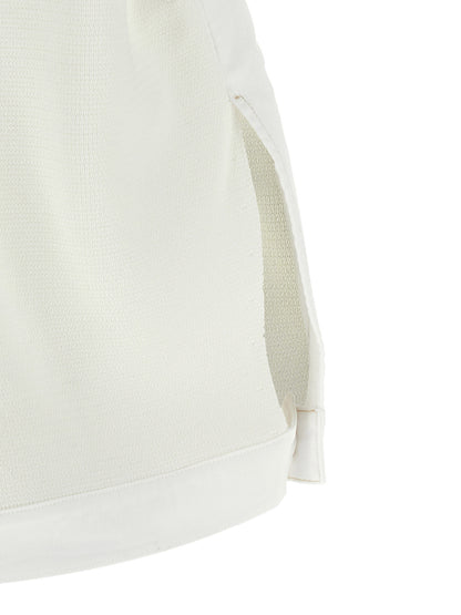 Fabiana Filippi White Cotton Sleeveless Jacket
