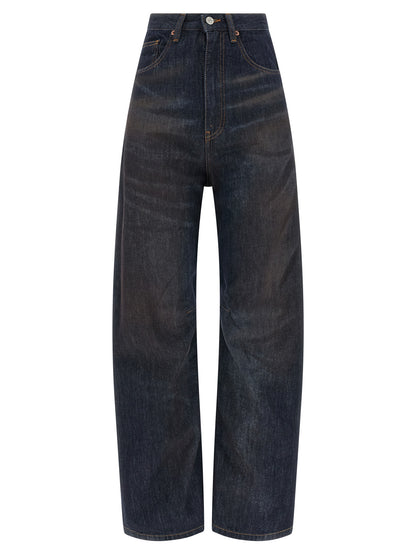 MM6 Maison Margiela Blue Cotton High-Waisted Jean