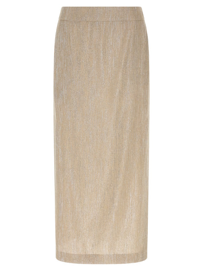 Peserico Beige Viscose Midi Skirt