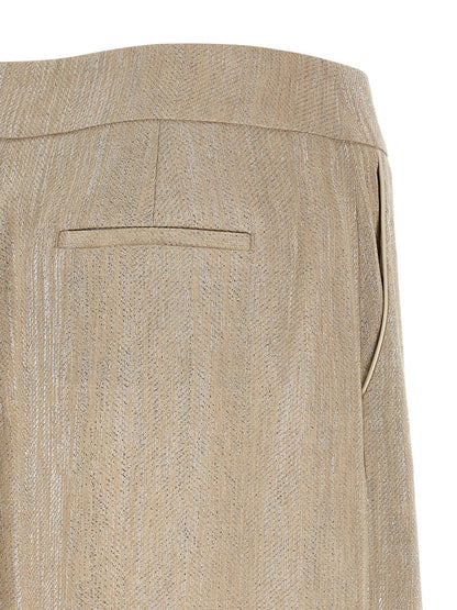 Peserico Beige Viscose Midi Skirt