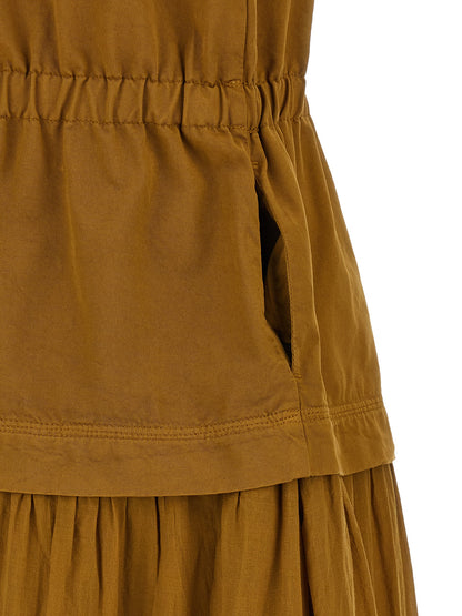 PINKO Brown Cotton Long Dress