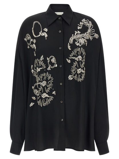 Dries Van Noten Black Polyester Blouse