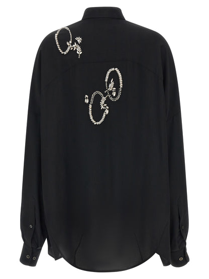Dries Van Noten Black Polyester Blouse