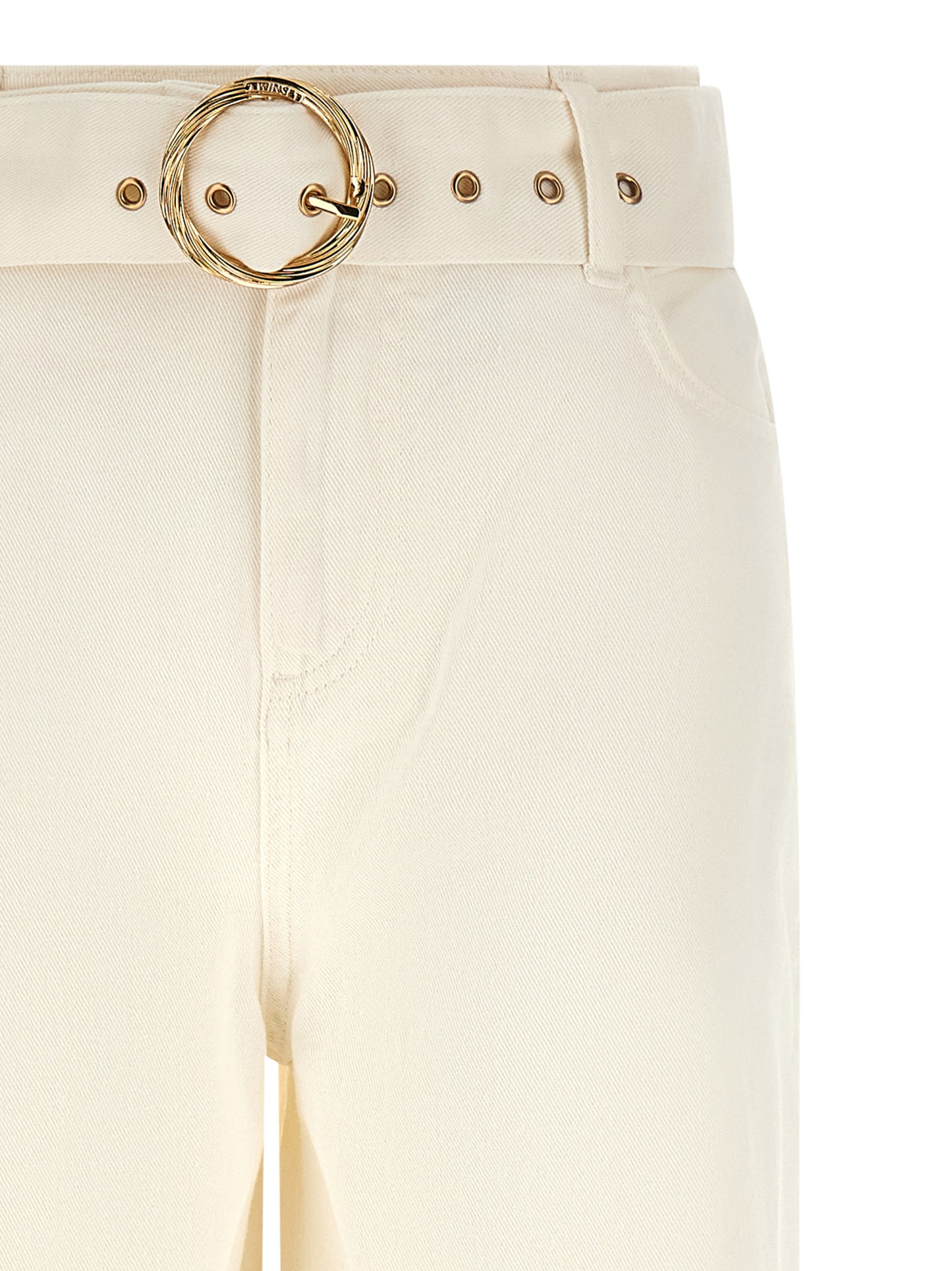 Twinset White Cotton Flared Jeans