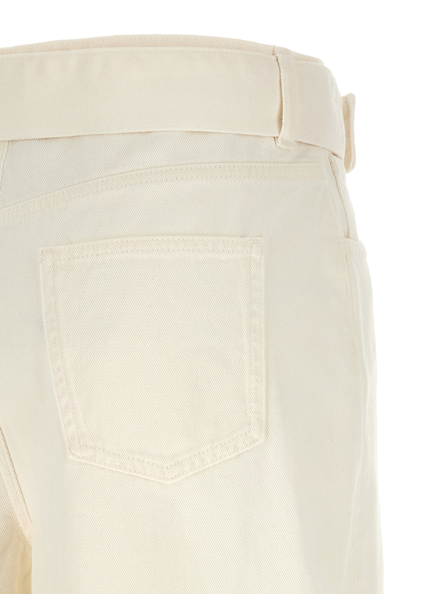 Twinset White Cotton Flared Jeans