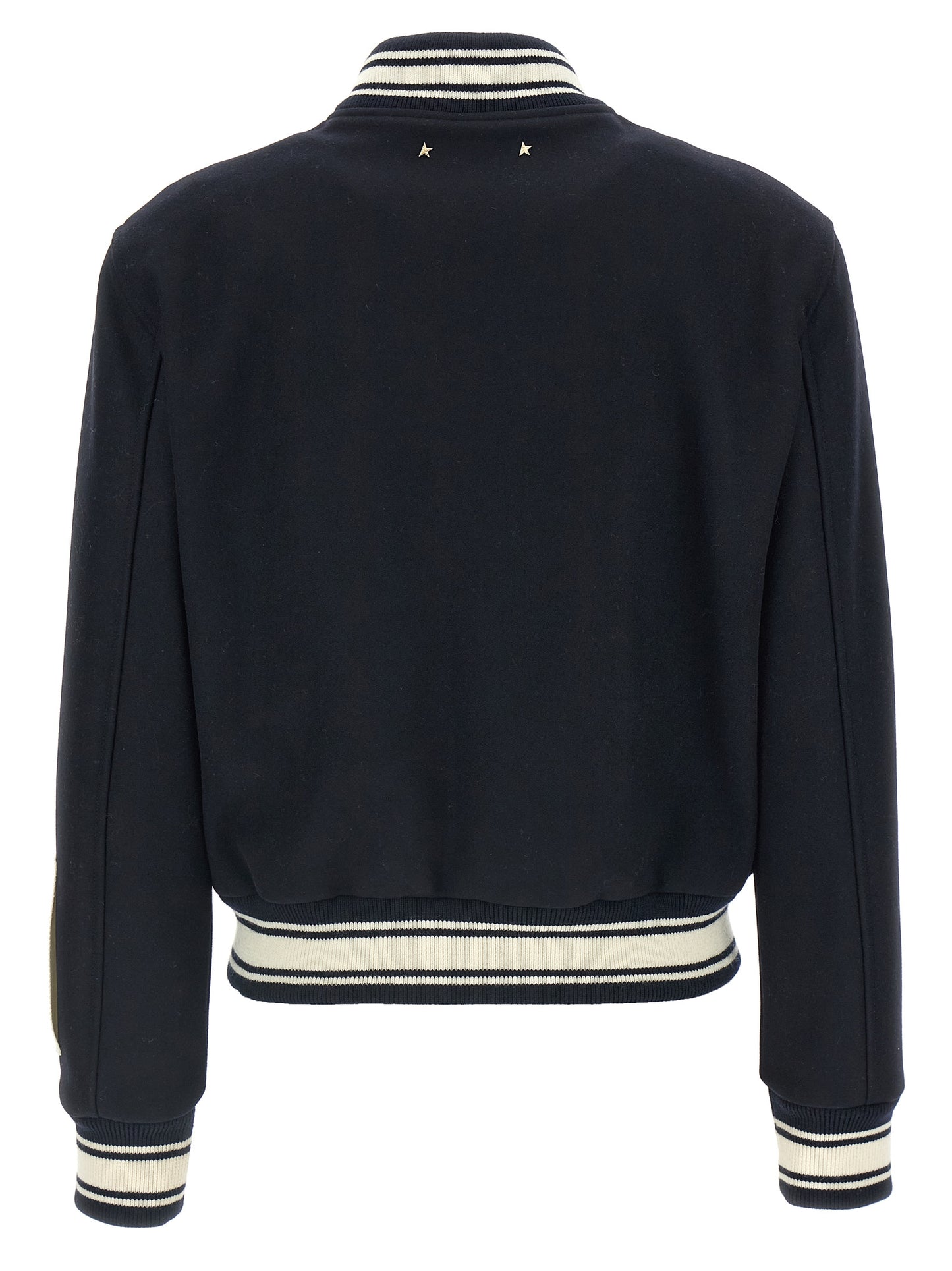 Golden Goose Blue Virgin Wool Bomber