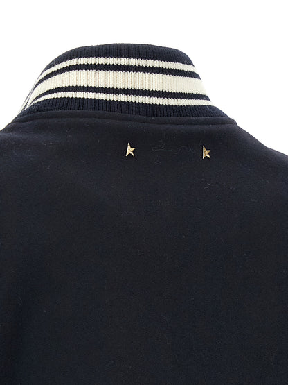 Golden Goose Blue Virgin Wool Bomber