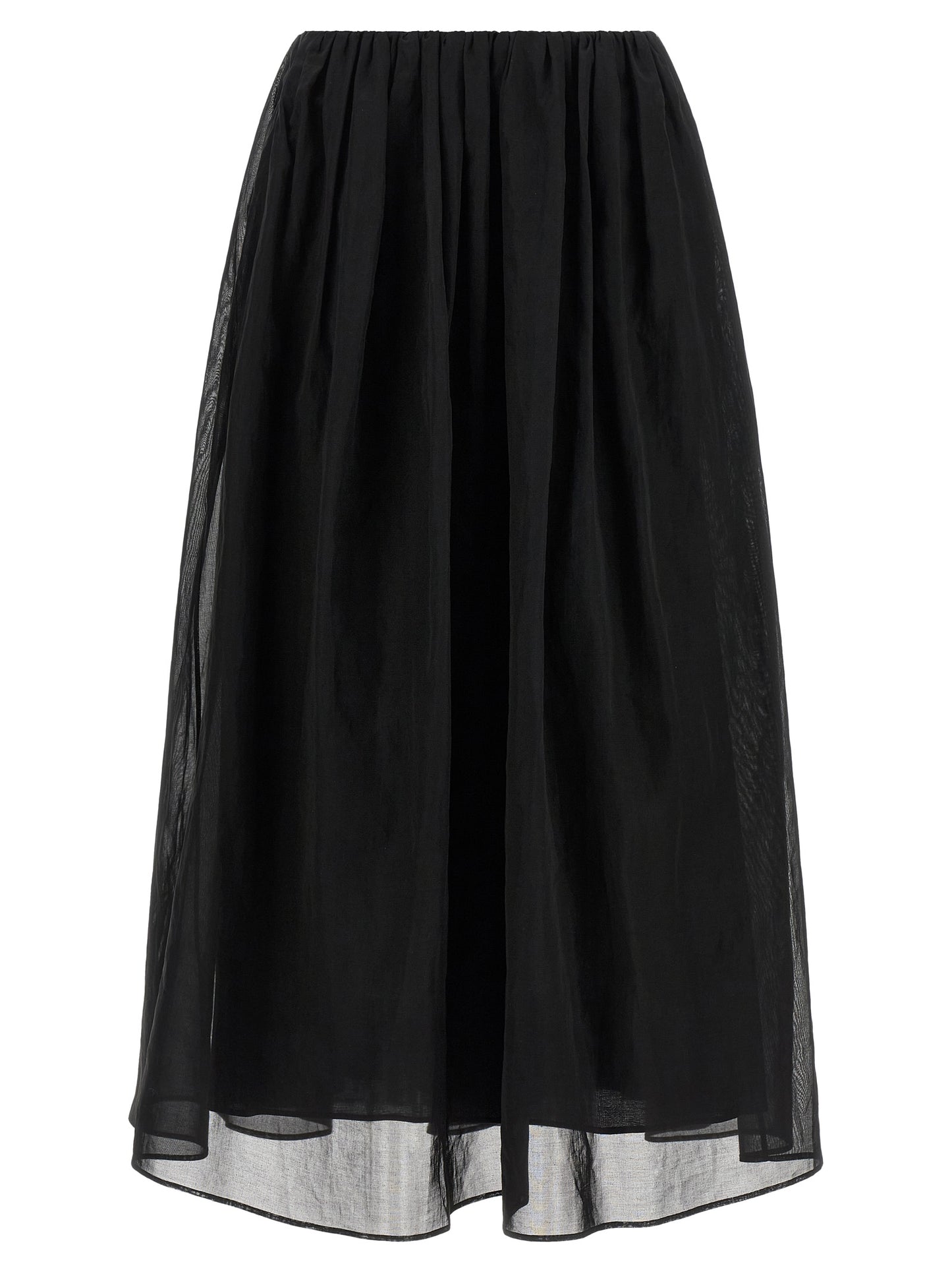 Brunello Cucinelli Black Cotton Mini Skirt