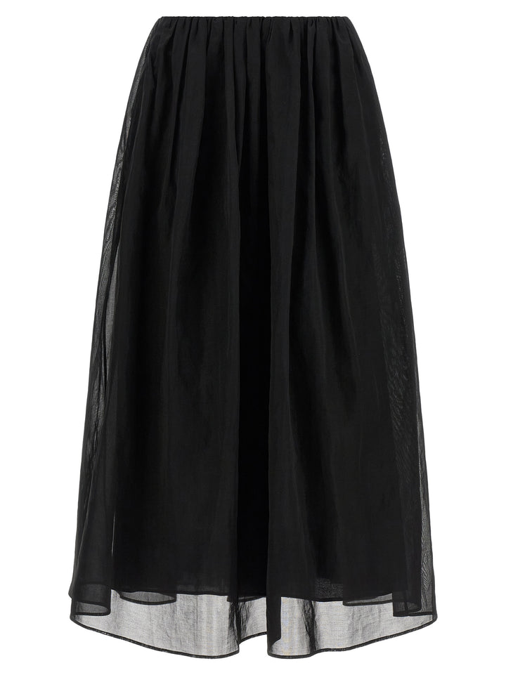 Brunello Cucinelli Black Cotton Mini Skirt