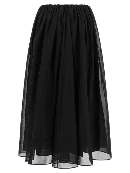 Brunello Cucinelli Black Cotton Mini Skirt