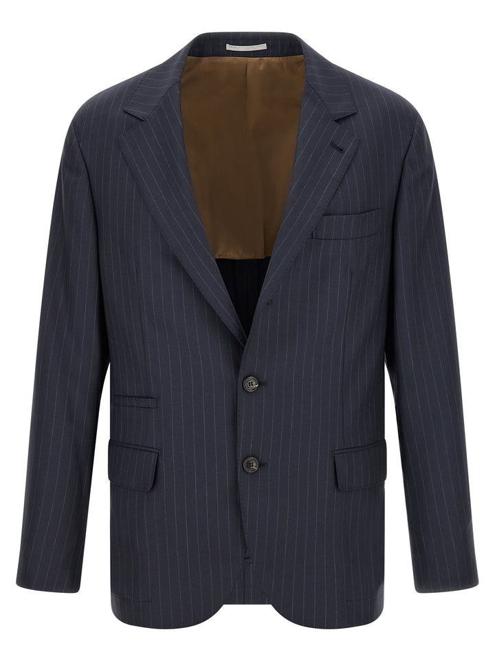 Brunello Cucinelli Blue Virgin Wool Blazer