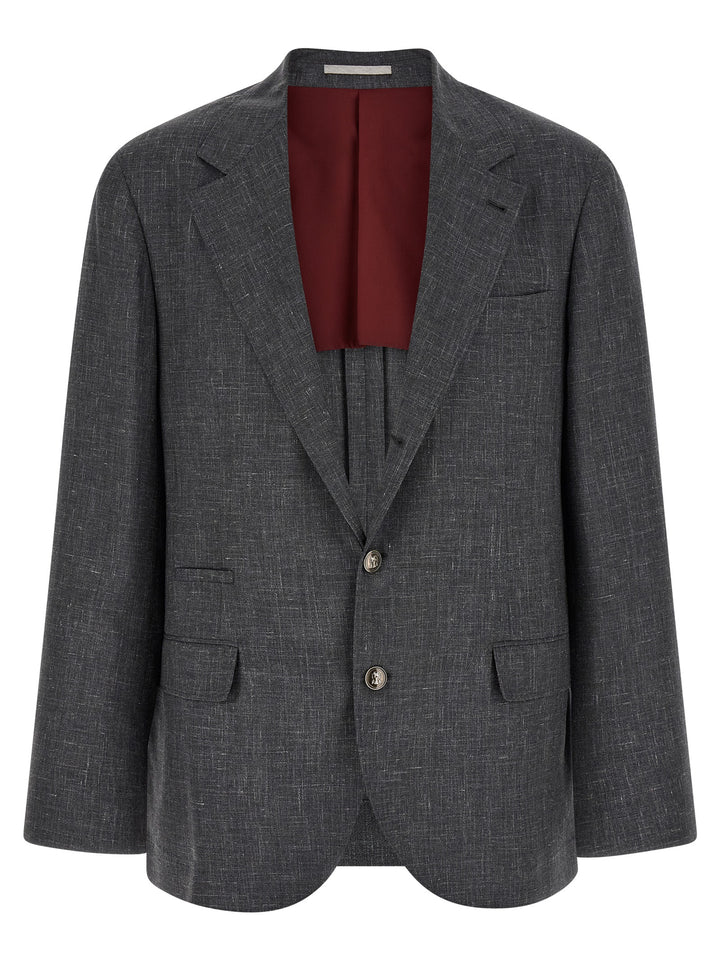 Brunello Cucinelli Gray Wool Blazer