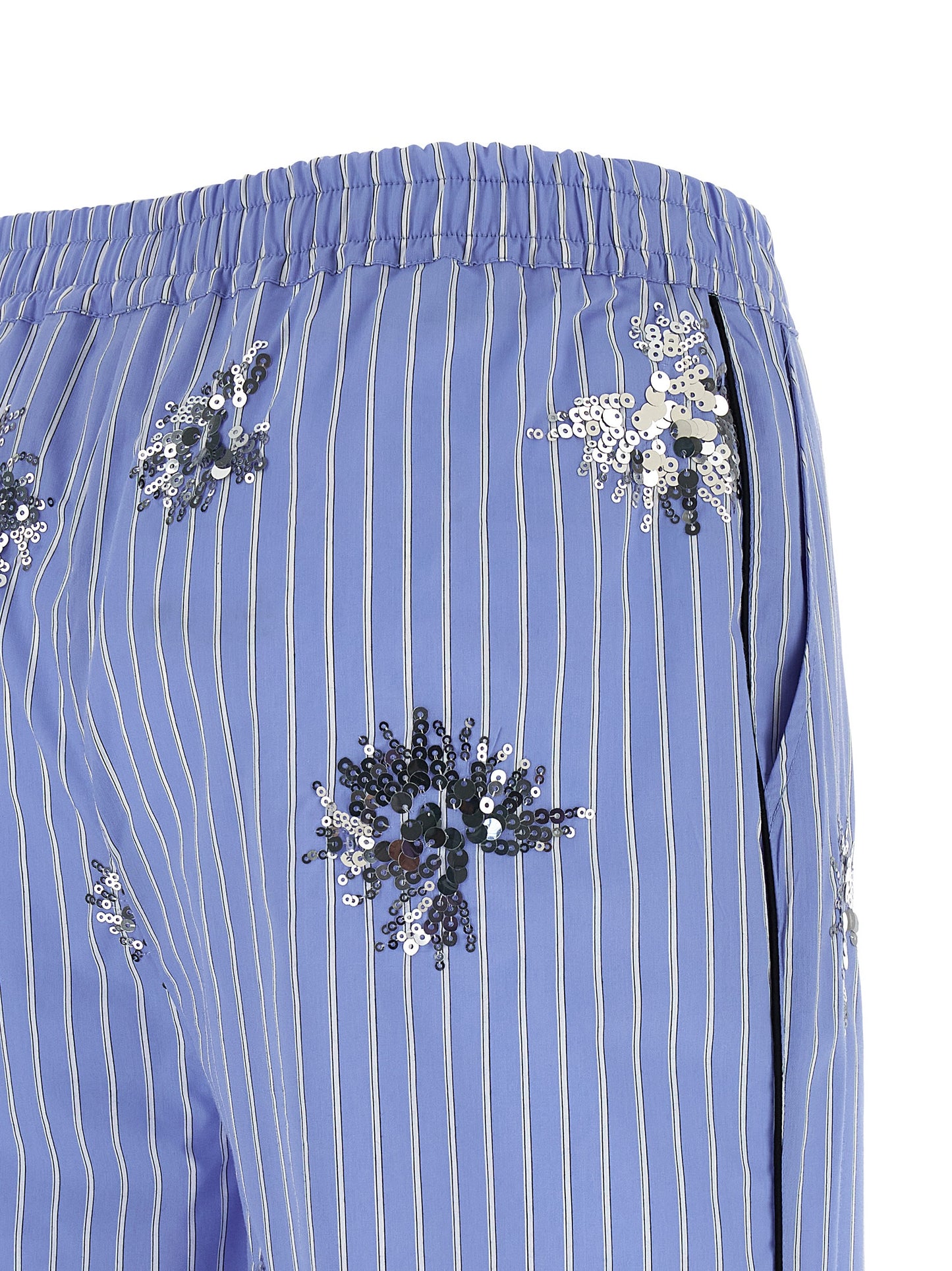 LE TWINS Blue Cotton Casual Pants