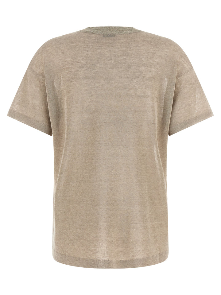 Brunello Cucinelli Beige Linen Cardigan