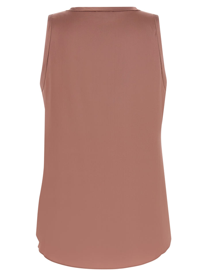 Brunello Cucinelli Multicolor Silk Sleeveles T-Shirt