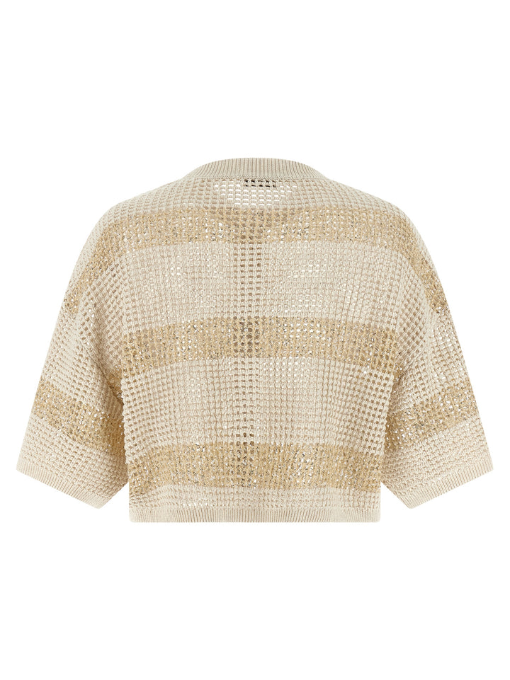 Brunello Cucinelli Beige Cotton Cardigan